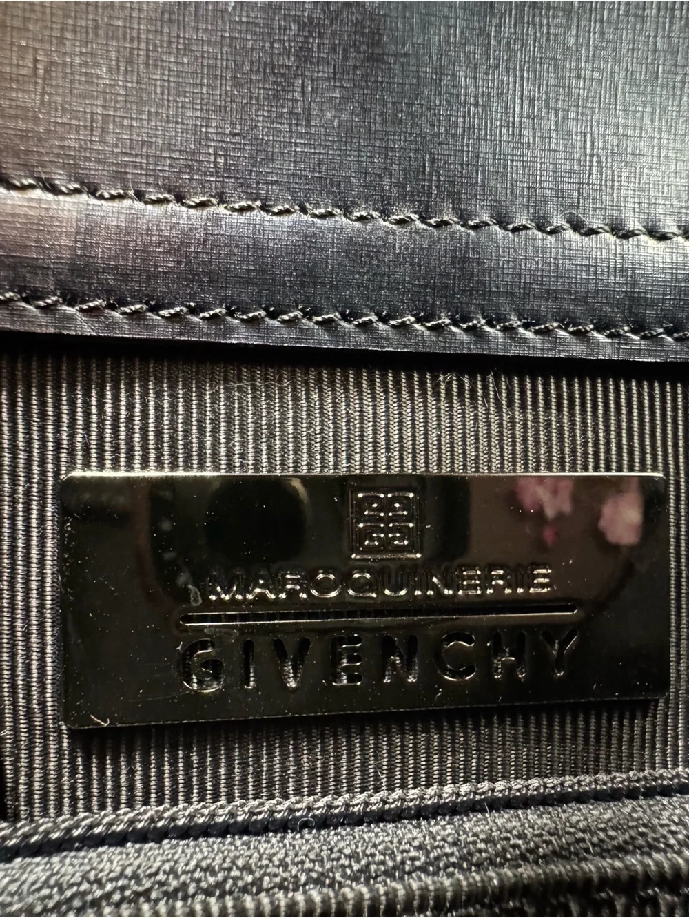 Givenchy Perforated 4G Logo Leather Shoulder Bag Tote Black/Blue